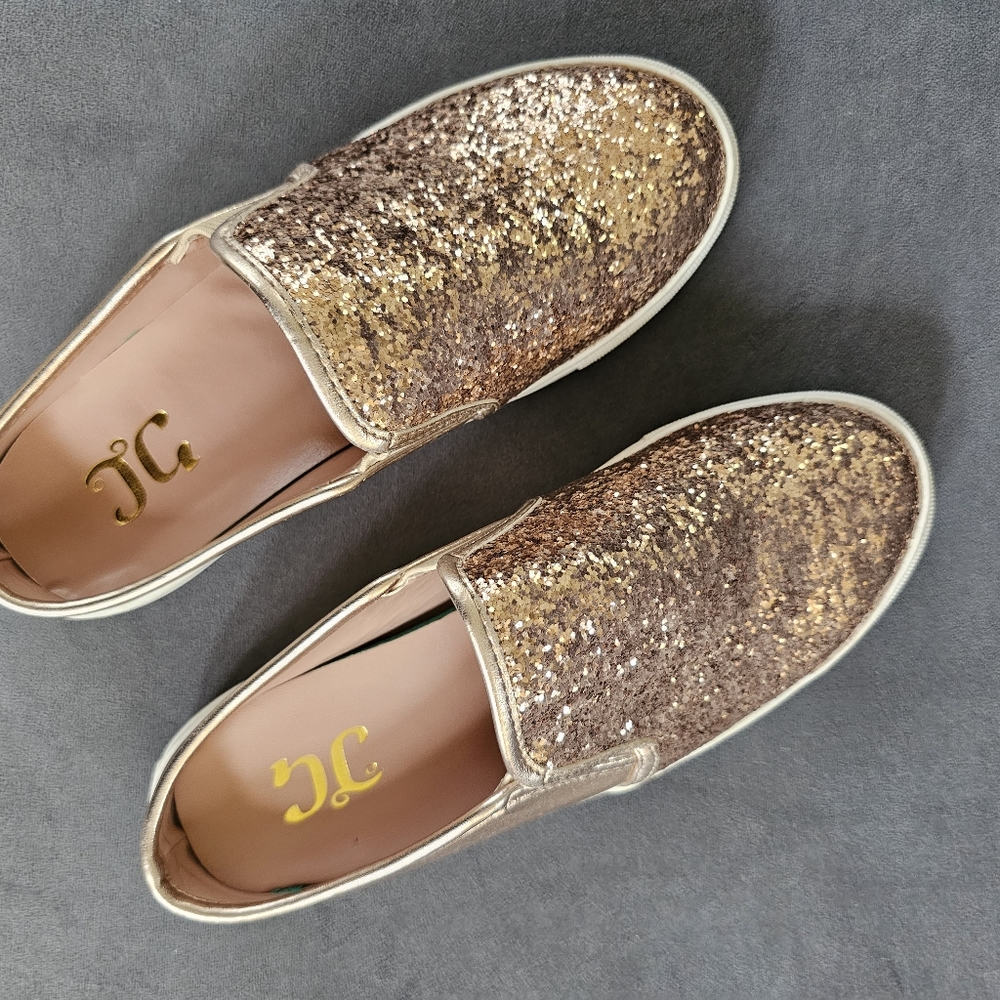 Rose Gold Sequins Slide Shoes